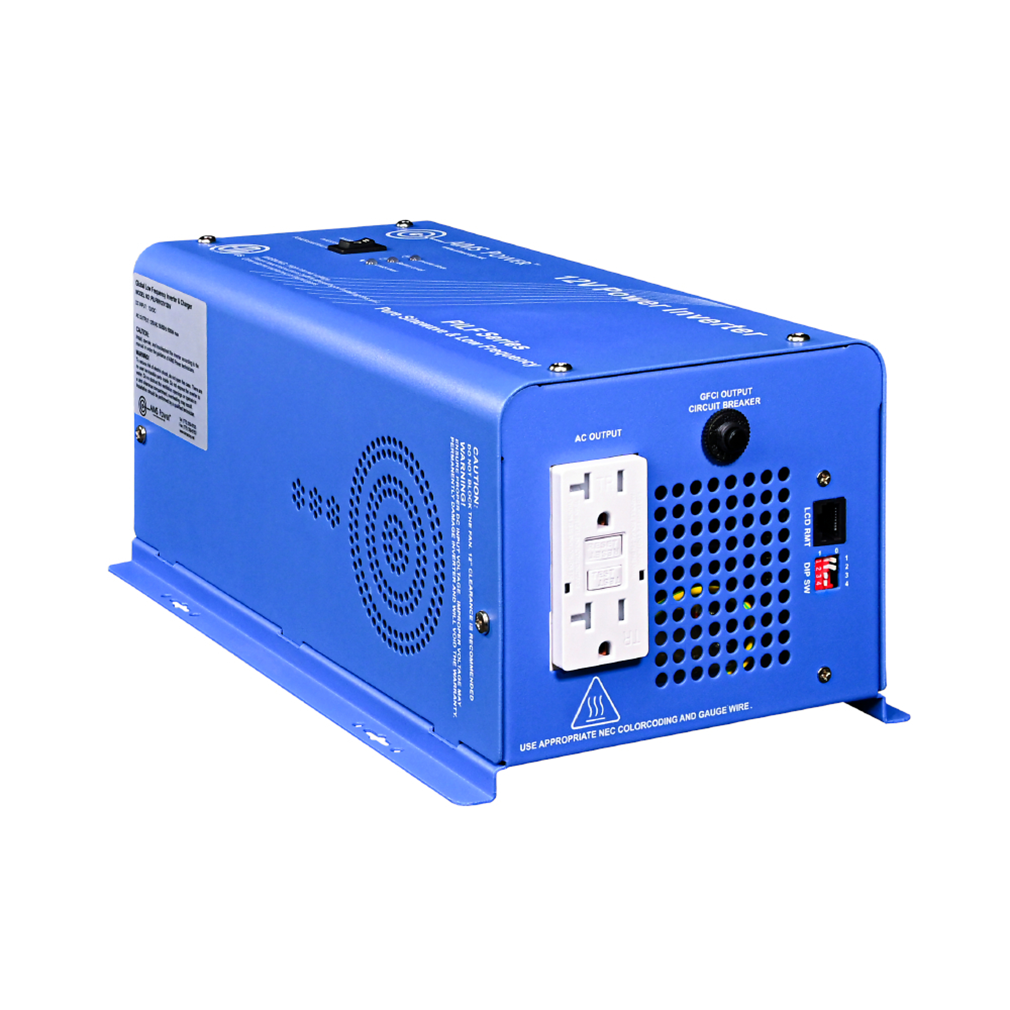 AIMS Power 600 Watt Power Inverter, 3x Surge, Industrial, ETL Listed to UL 458, PILF6W12V120V